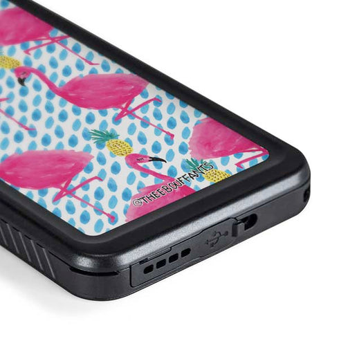 Bouffants and Broken Hearts Party Flamingos Galaxy S24 Plus Waterproof Case